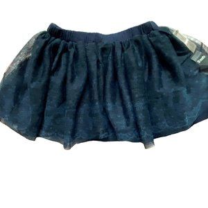 First Impressions infant/Toddler Tulle Overlay Skirt-Navy Blue-18 Months-NWT